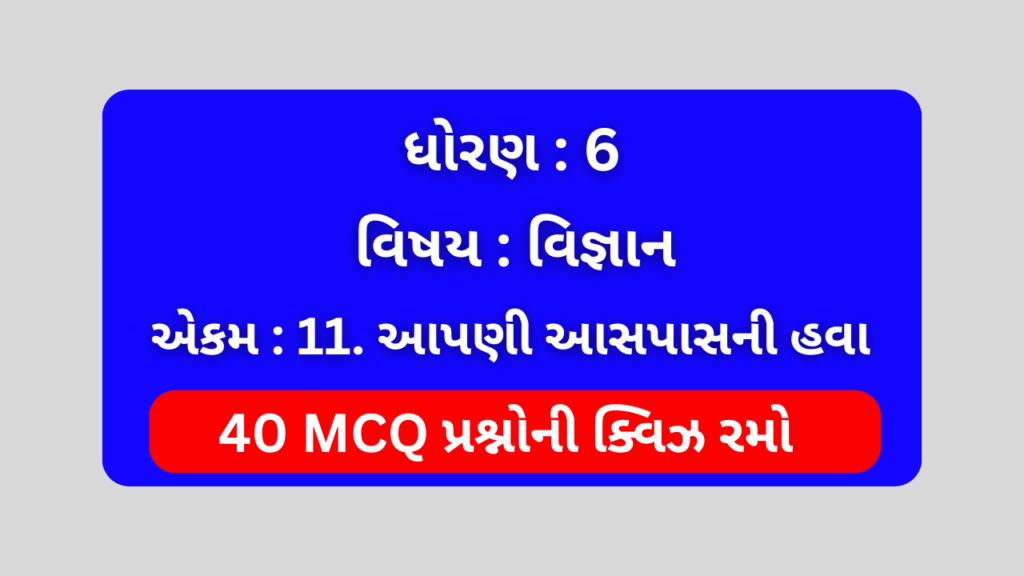 Std 6 Science Chapter 11 Mcq Quiz Gujarati